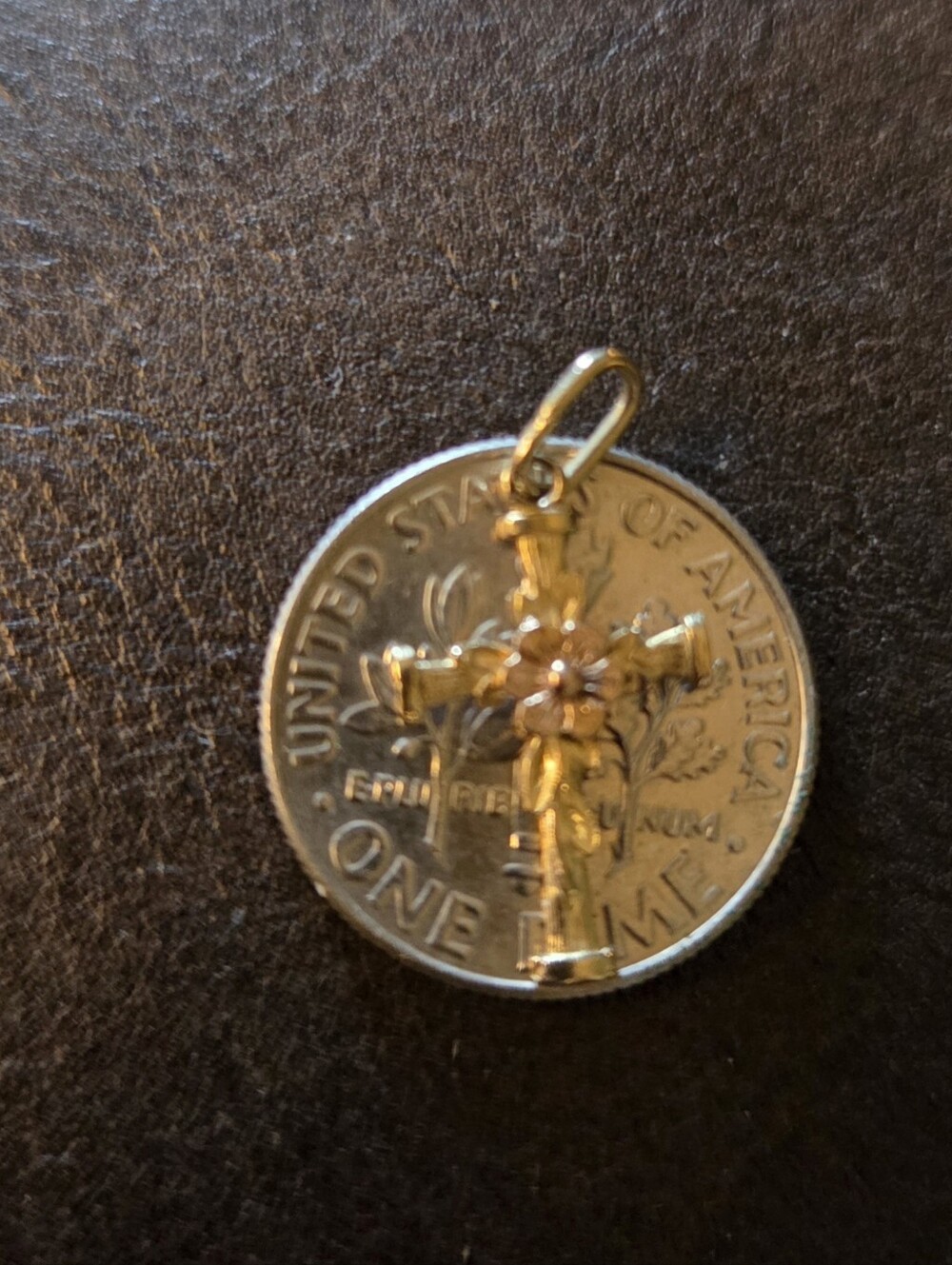 Tiny 14k GOLD Cross Pendant - Picture 4 of 5